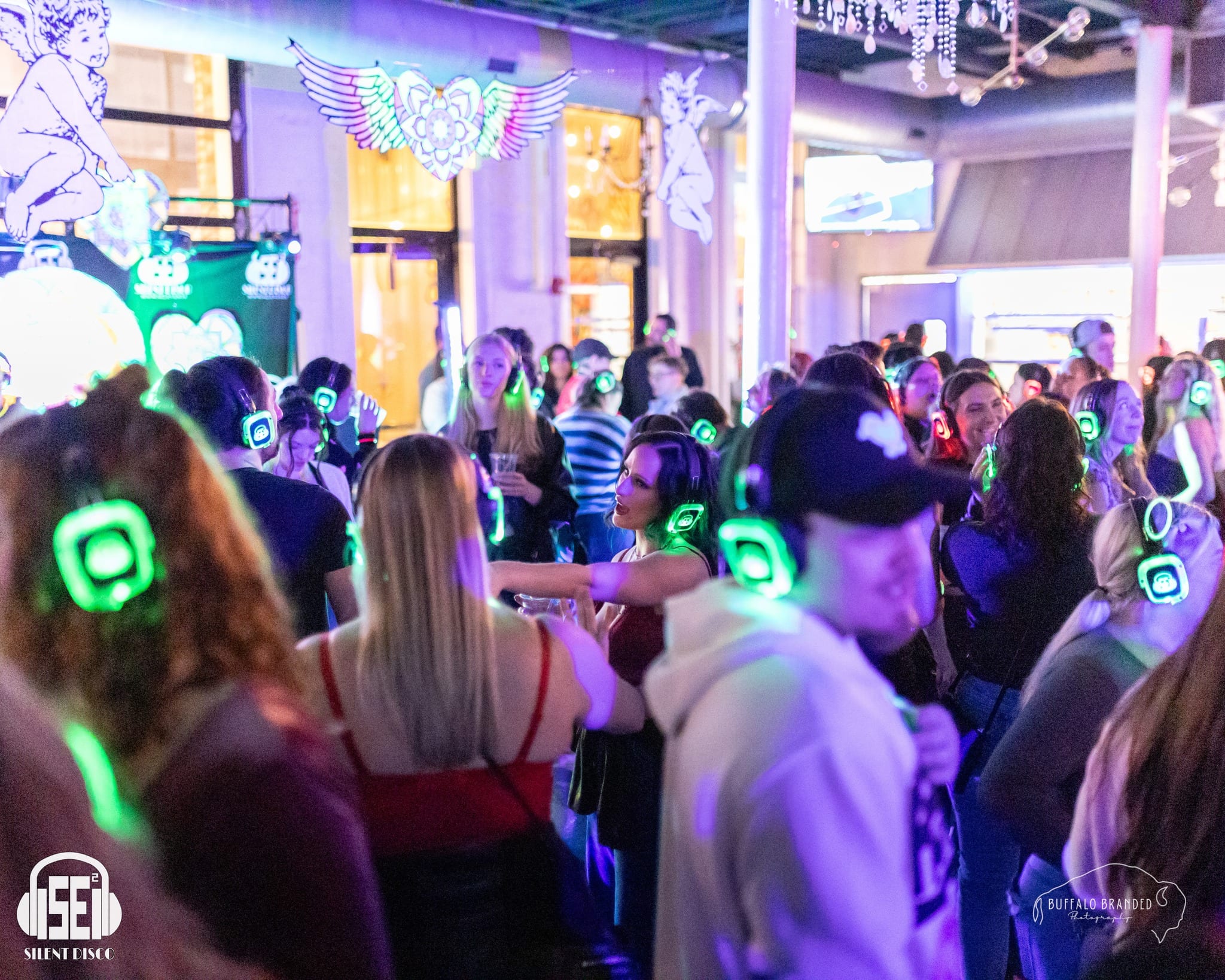 SE2 Silent Disco guests at Resurgence Brewing Company in Buffalo.