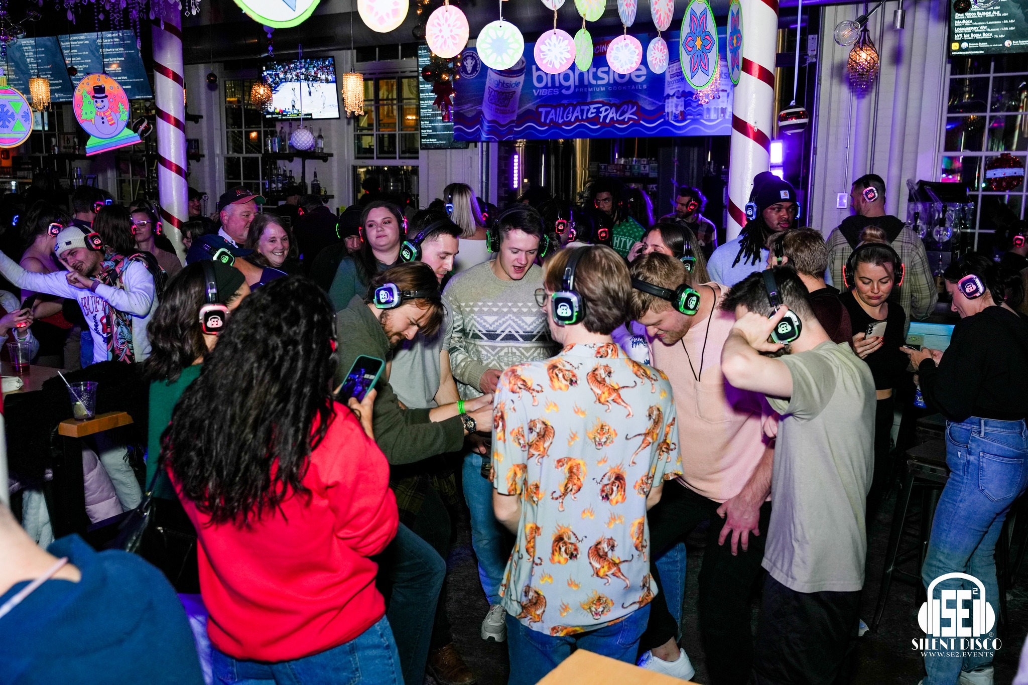 SE2 Silent Disco guests at Resurgence Brewing Company in Buffalo.