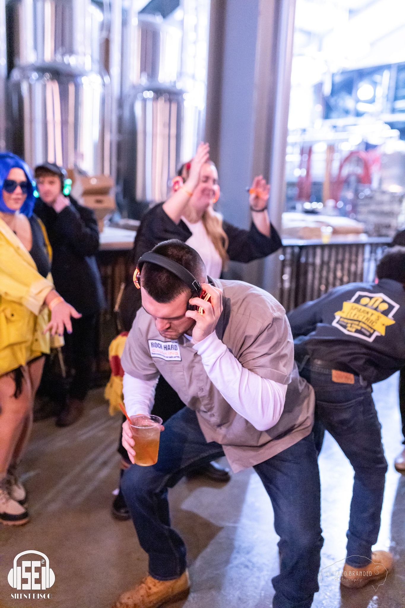 SE2 Silent Disco guests at Resurgence Brewing Company in Buffalo.