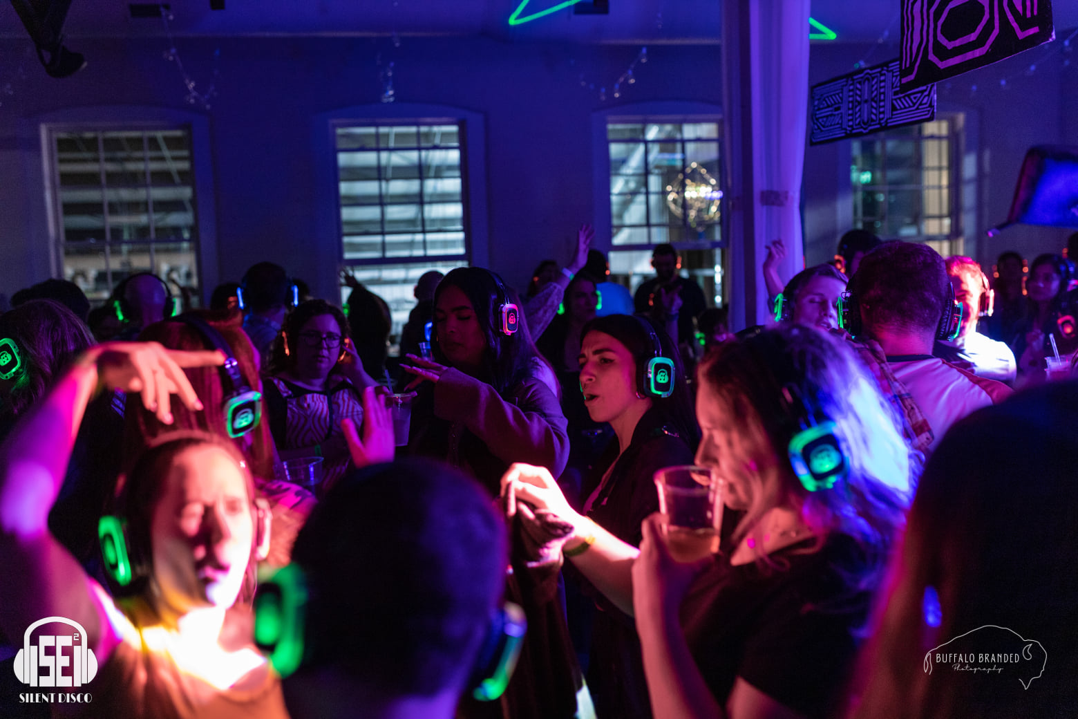 SE2 Silent Disco guests at Resurgence Brewing Company in Buffalo.