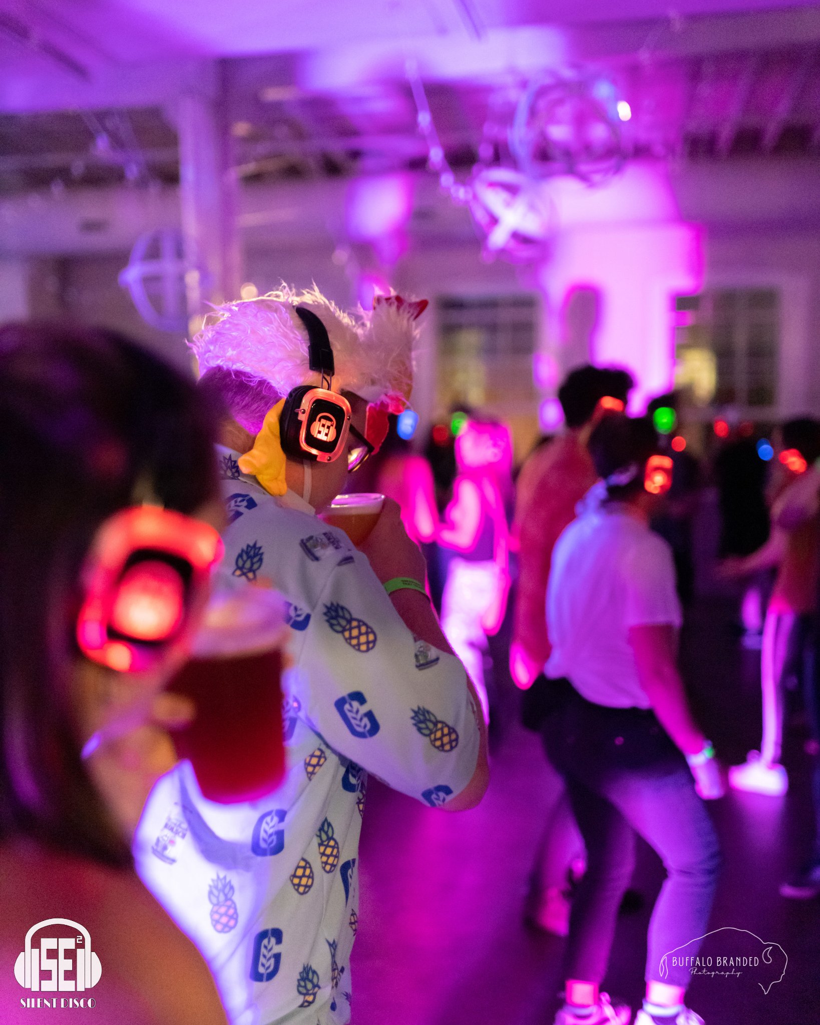 SE2 Silent Disco guests at Resurgence Brewing Company in Buffalo.