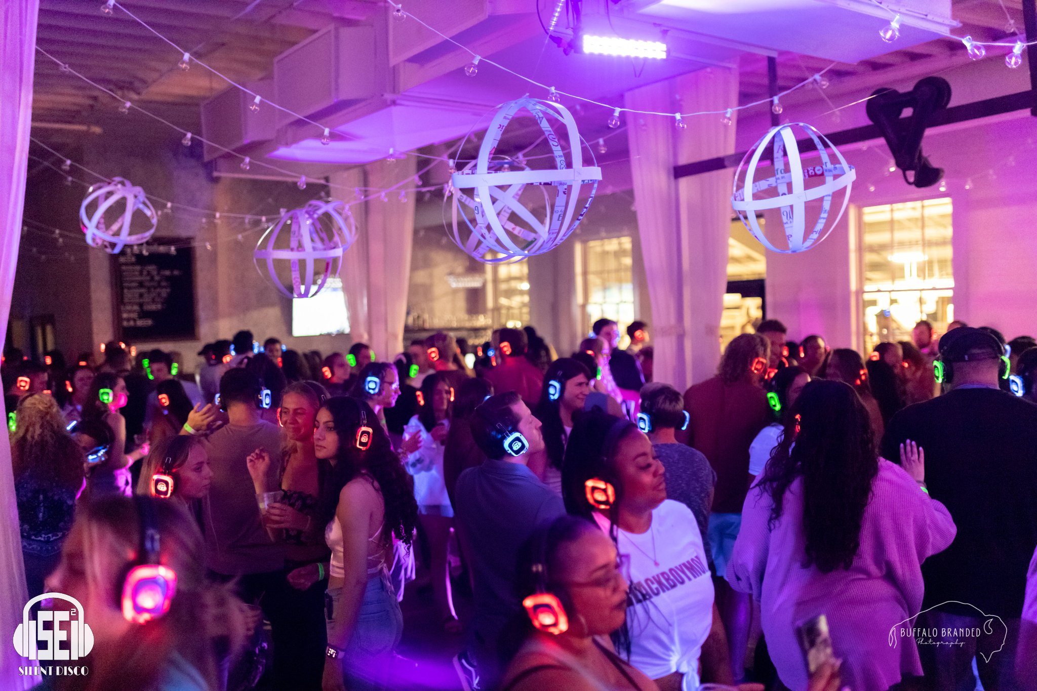 SE2 Silent Disco guests at Resurgence Brewing Company in Buffalo.