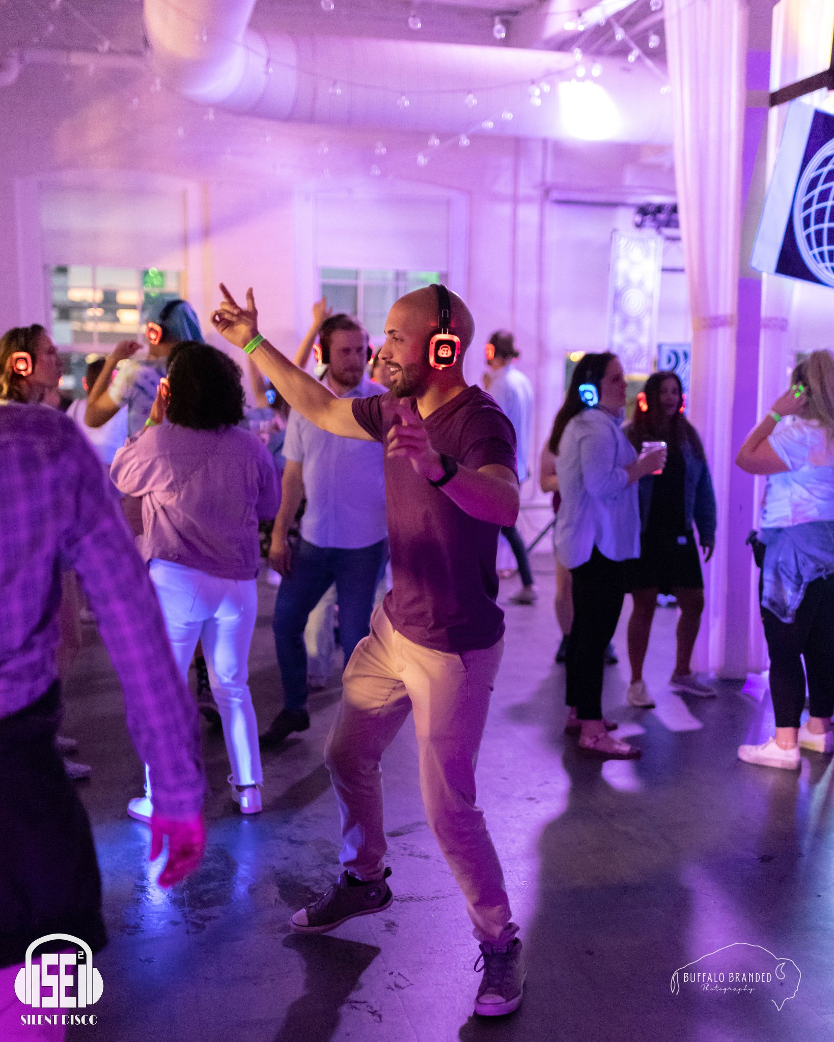 SE2 Silent Disco guests at Resurgence Brewing Company in Buffalo.