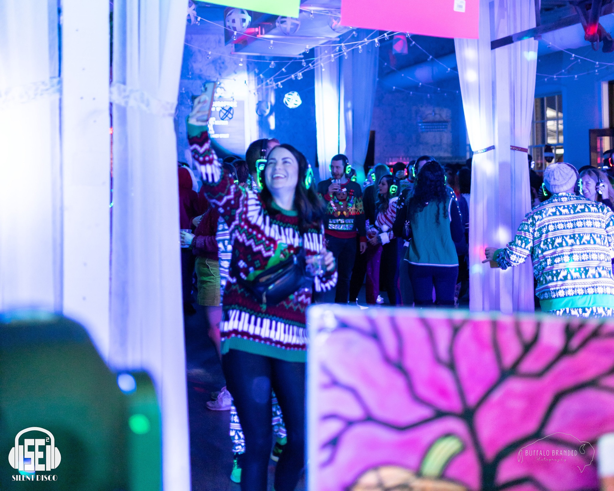SE2 Silent Disco guests at Resurgence Brewing Company in Buffalo.