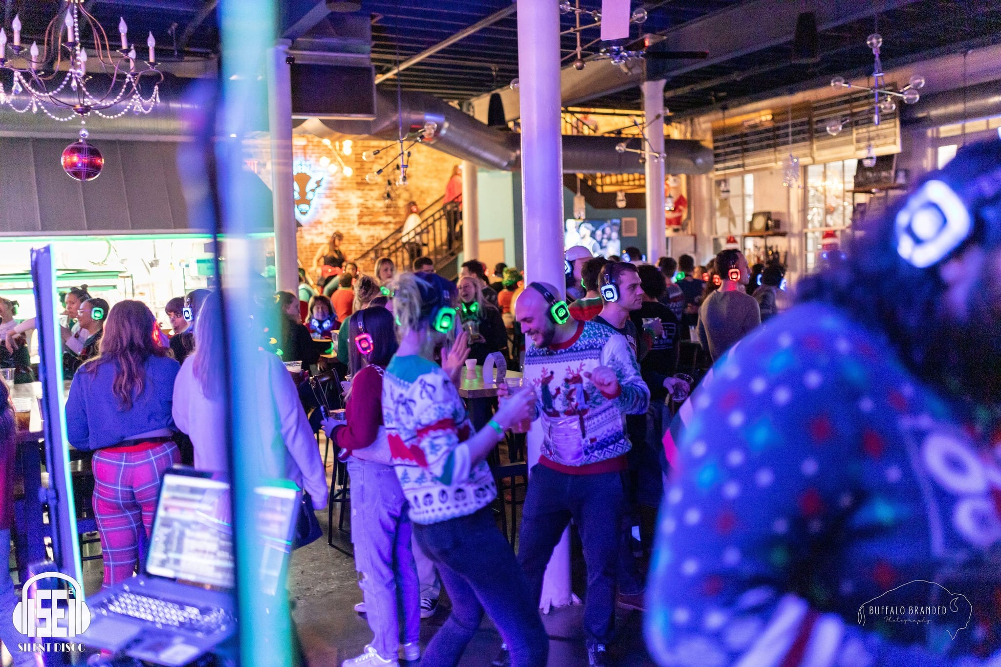 SE2 Silent Disco guests at Resurgence Brewing Company in Buffalo.