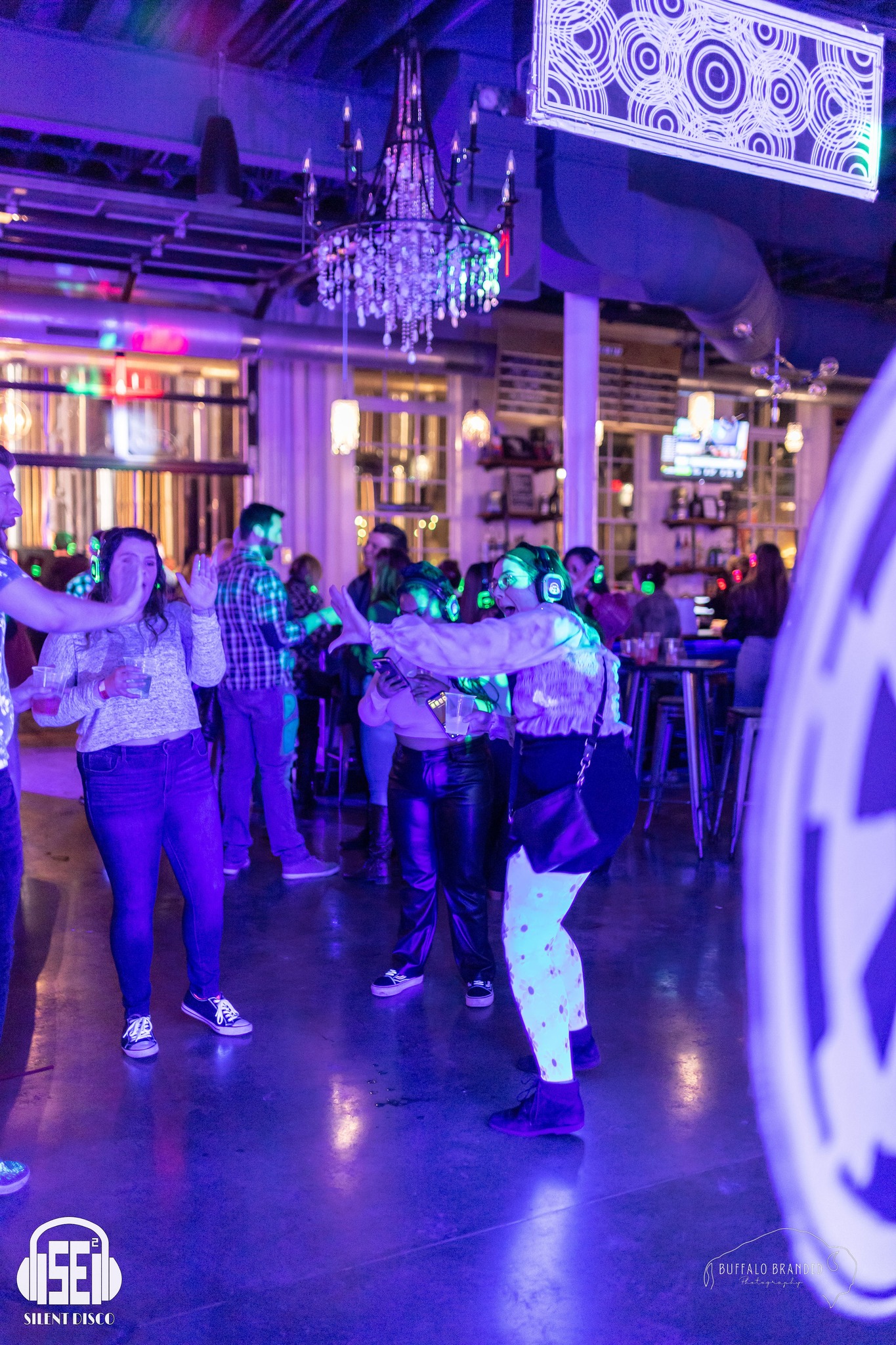 SE2 Silent Disco guests at Resurgence Brewing Company in Buffalo.
