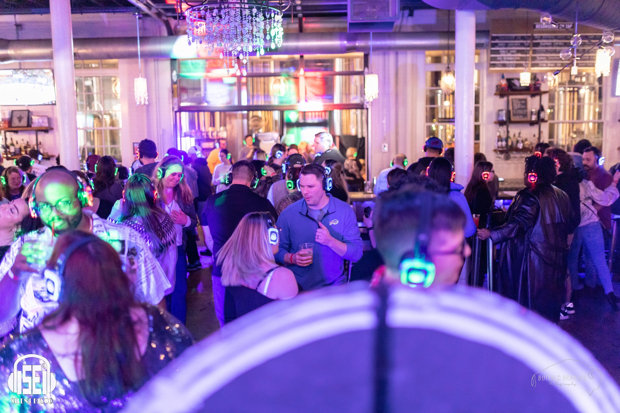 SE2 Silent Disco guests at Resurgence Brewing Company in Buffalo.