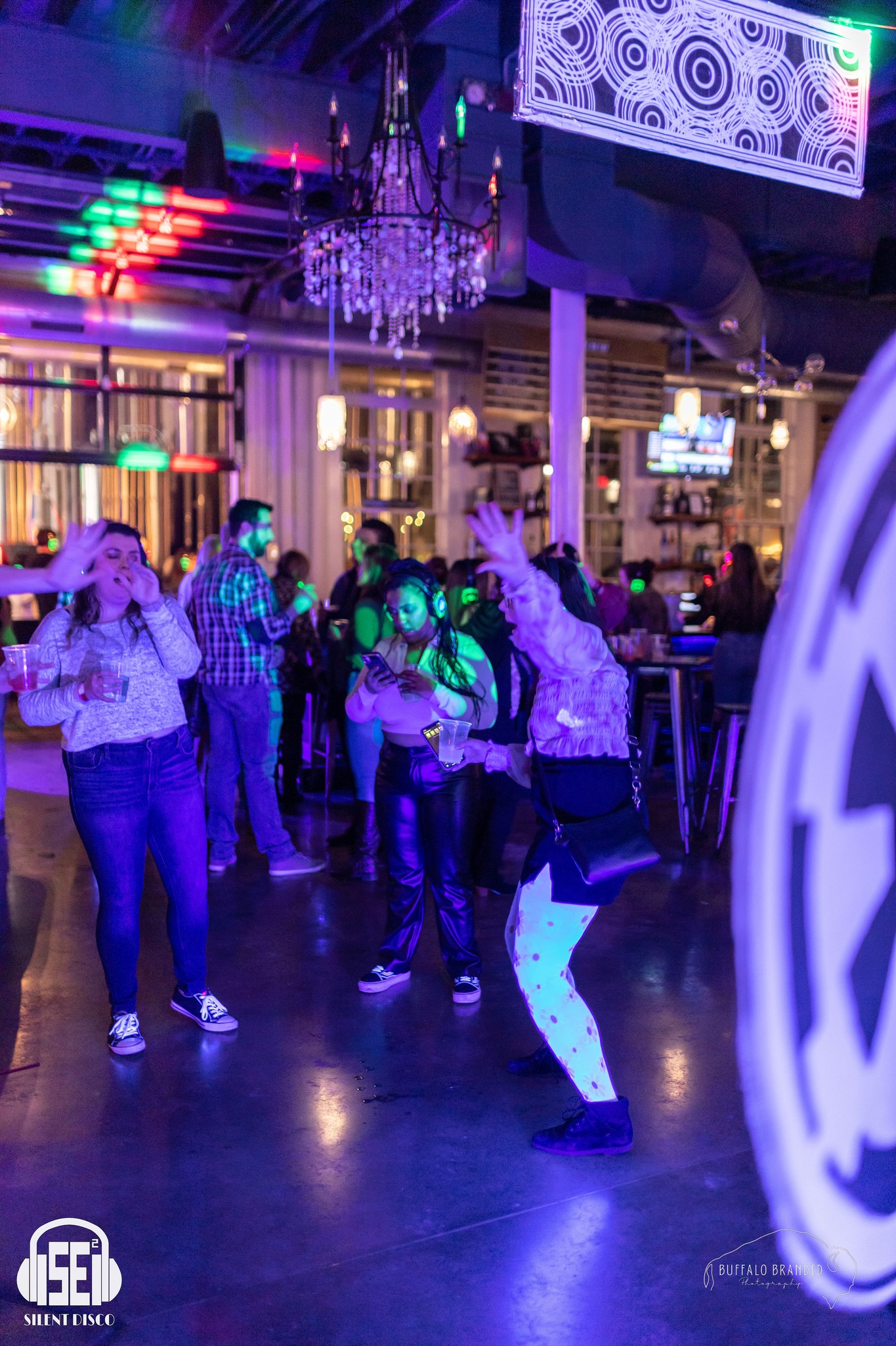 SE2 Silent Disco guests at Resurgence Brewing Company in Buffalo.