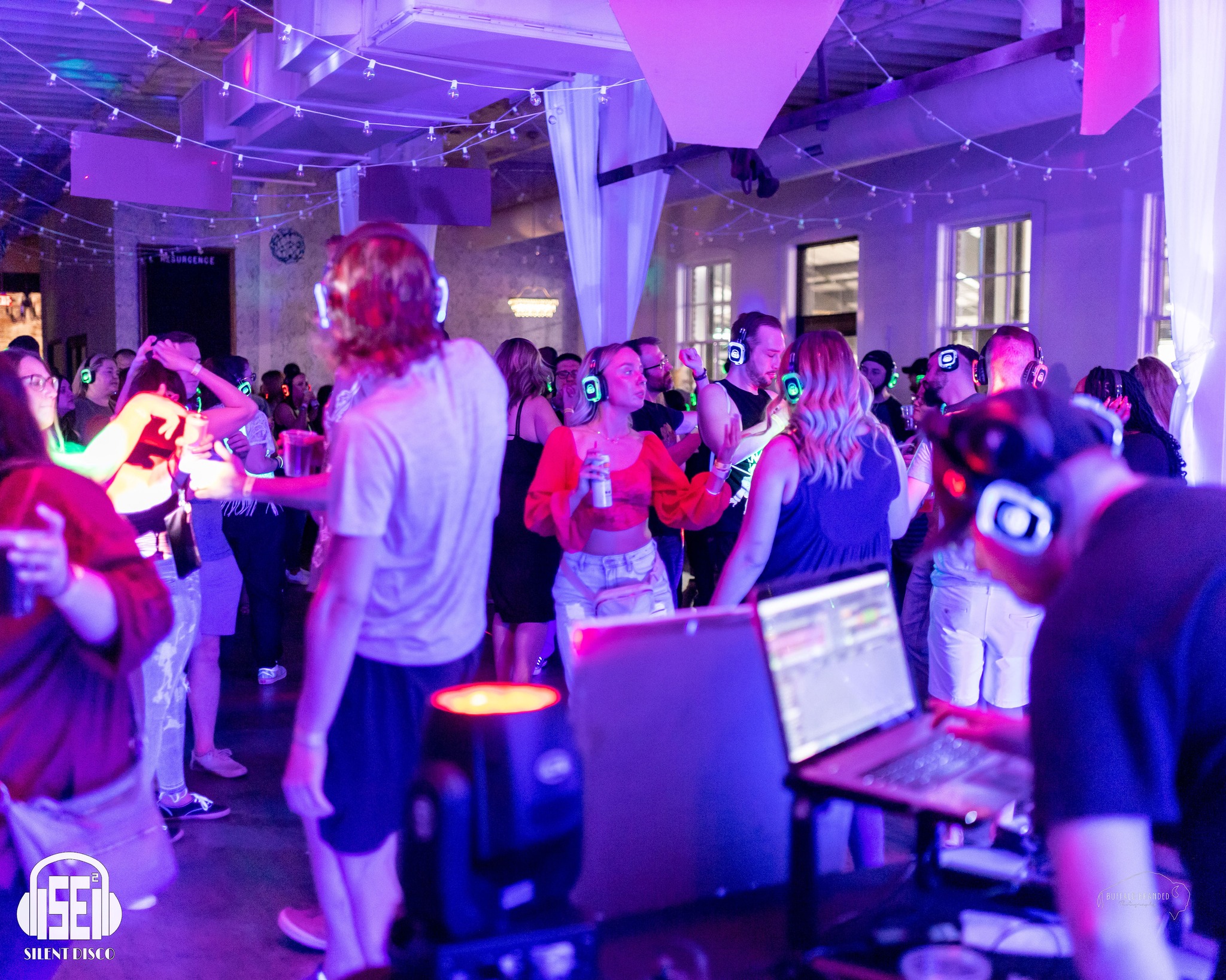 SE2 Silent Disco guests at Resurgence Brewing Company in Buffalo.