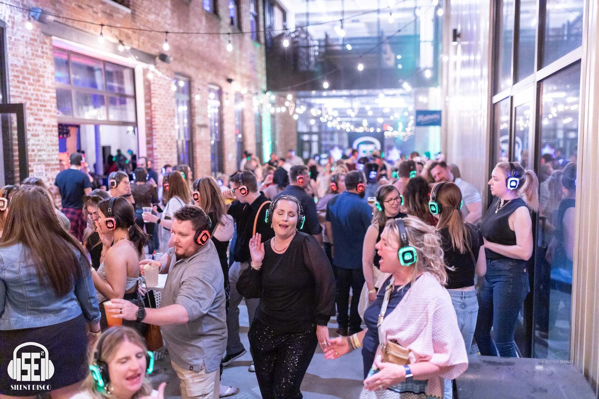 SE2 Silent Disco guests at Resurgence Brewing Company in Buffalo.