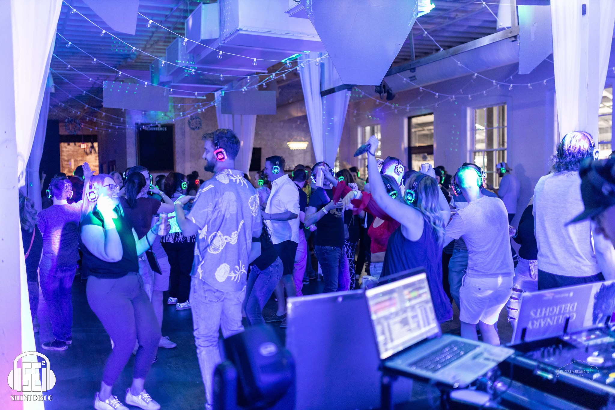 SE2 Silent Disco guests at Resurgence Brewing Company in Buffalo.