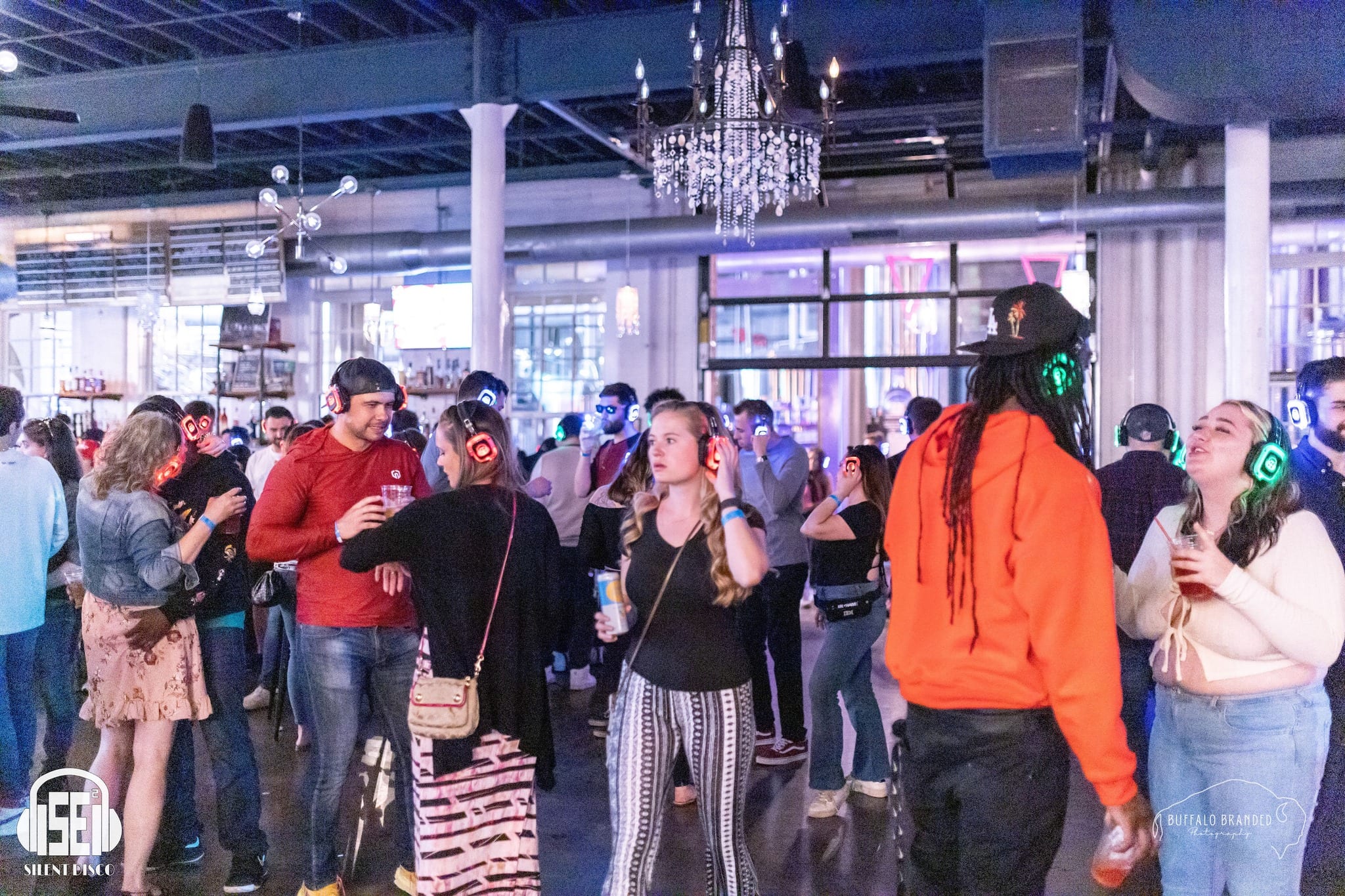 SE2 Silent Disco guests at Resurgence Brewing Company in Buffalo.