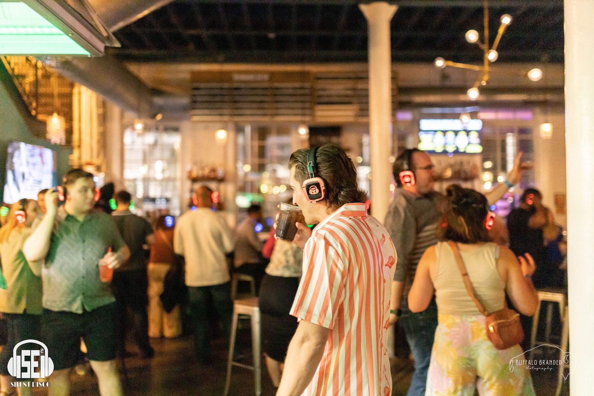 SE2 Silent Disco guests at Resurgence Brewing Company in Buffalo.