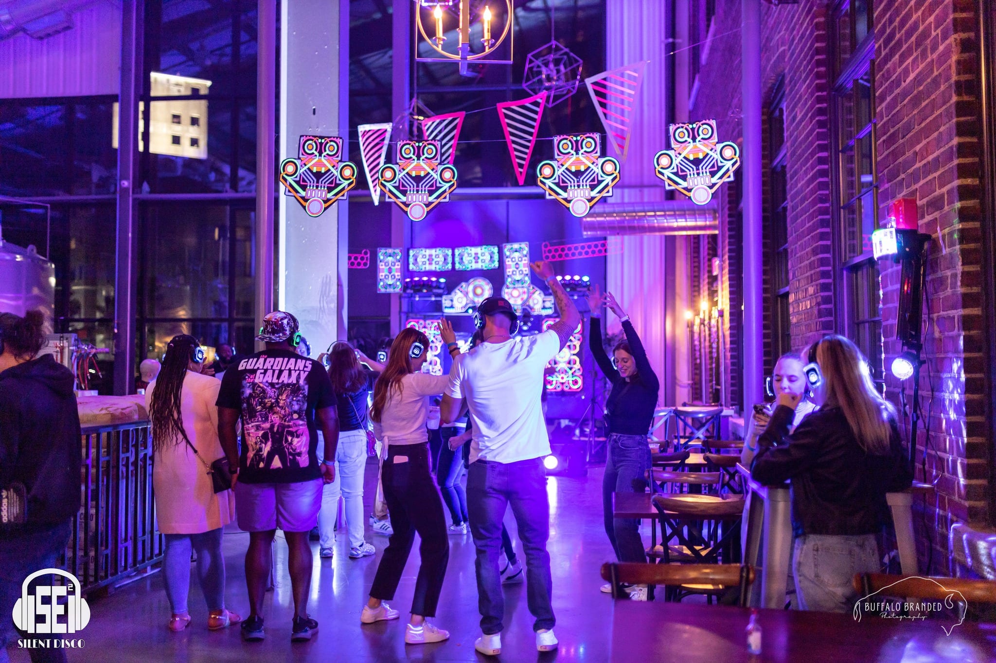 SE2 Silent Disco guests at Resurgence Brewing Company in Buffalo.