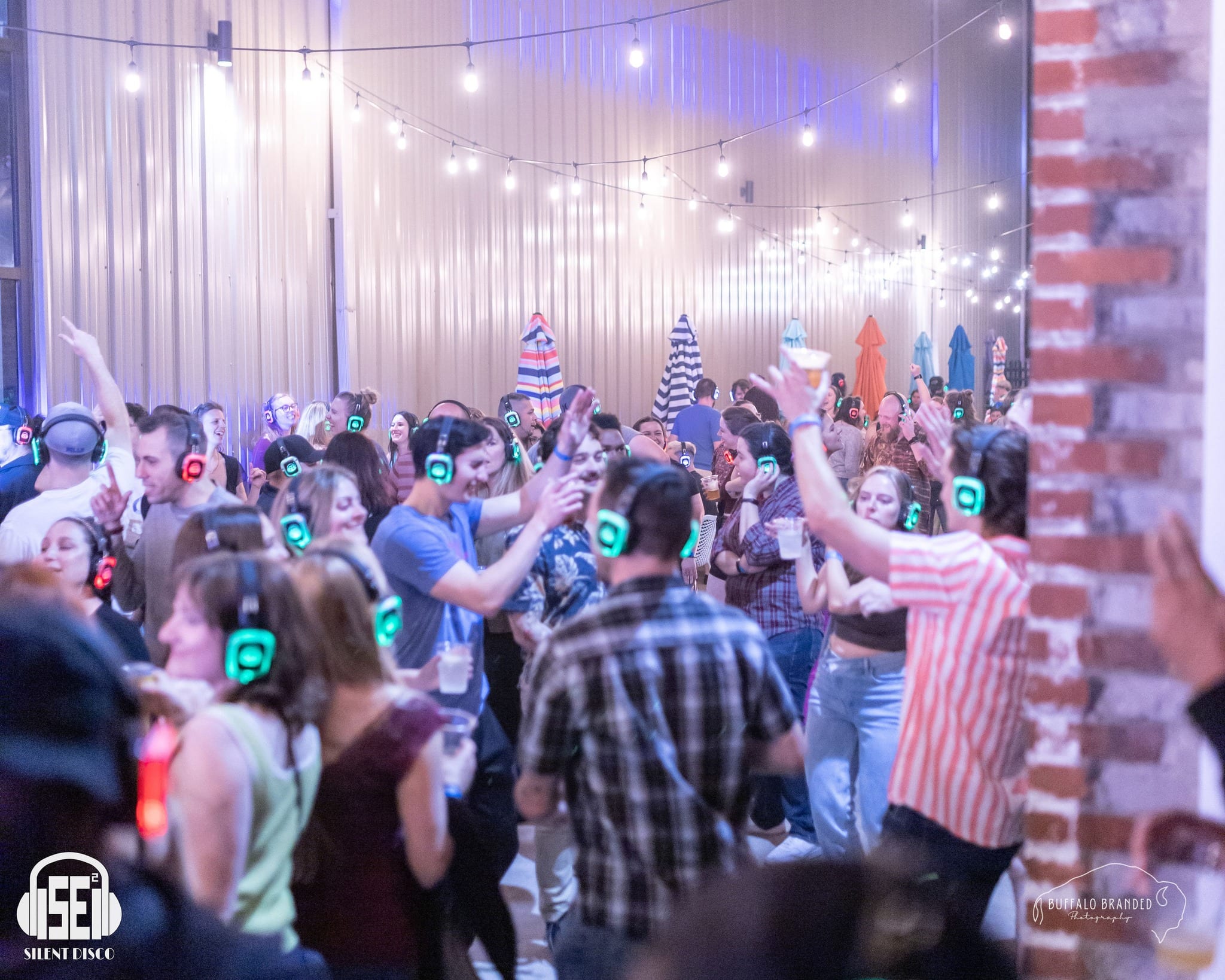 SE2 Silent Disco guests at Resurgence Brewing Company in Buffalo.