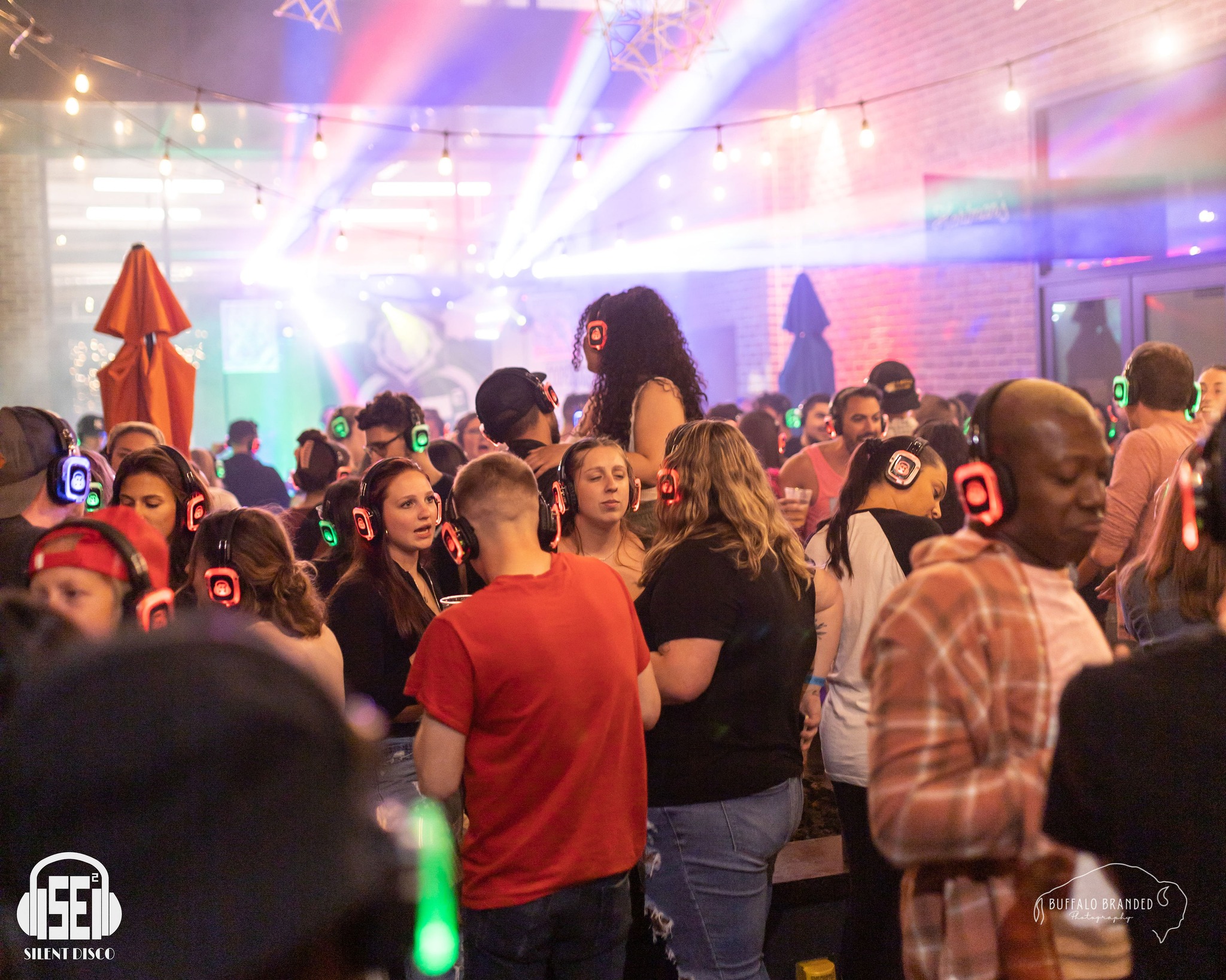 SE2 Silent Disco guests at Resurgence Brewing Company in Buffalo.