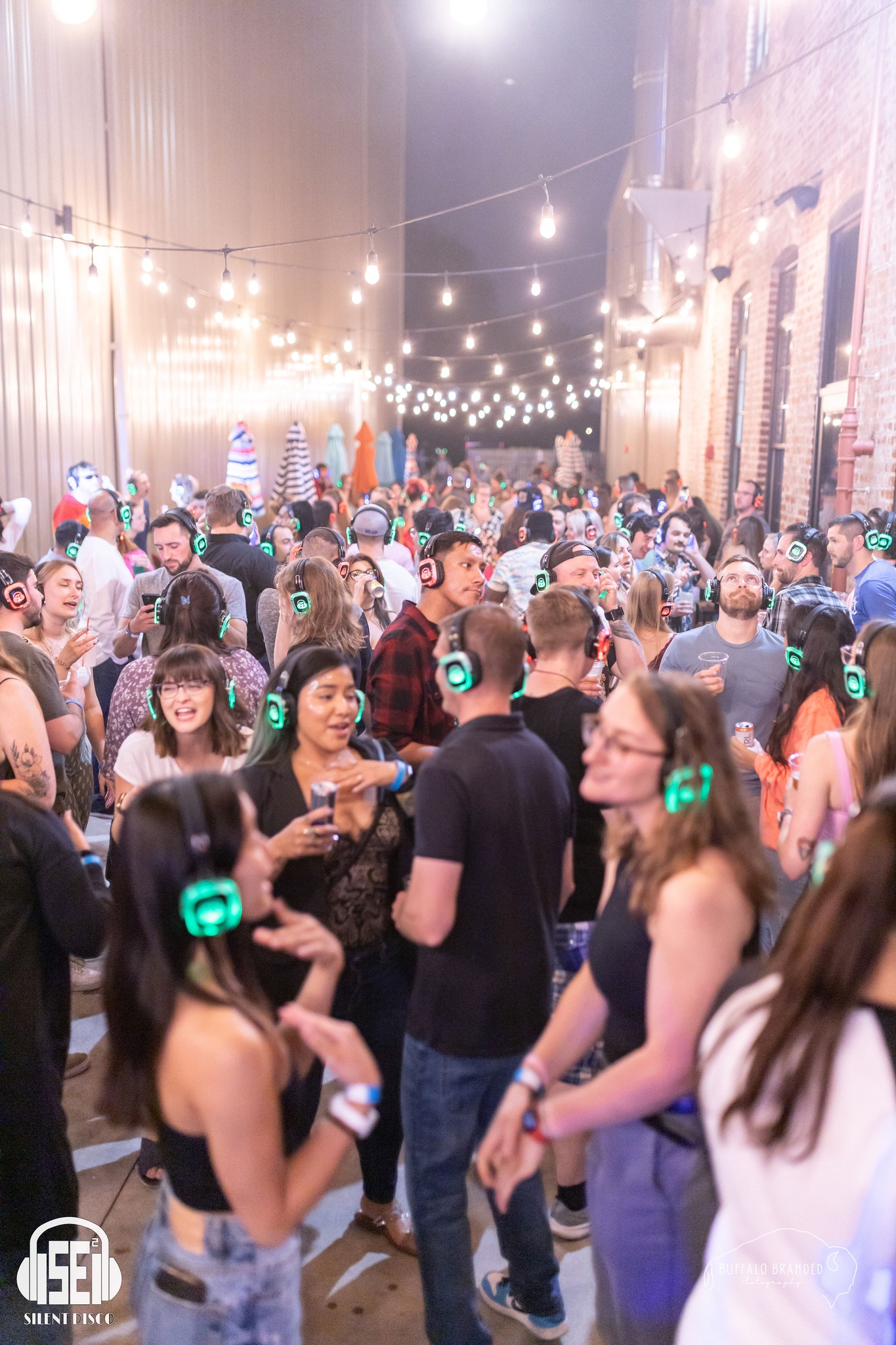SE2 Silent Disco guests at Resurgence Brewing Company in Buffalo.