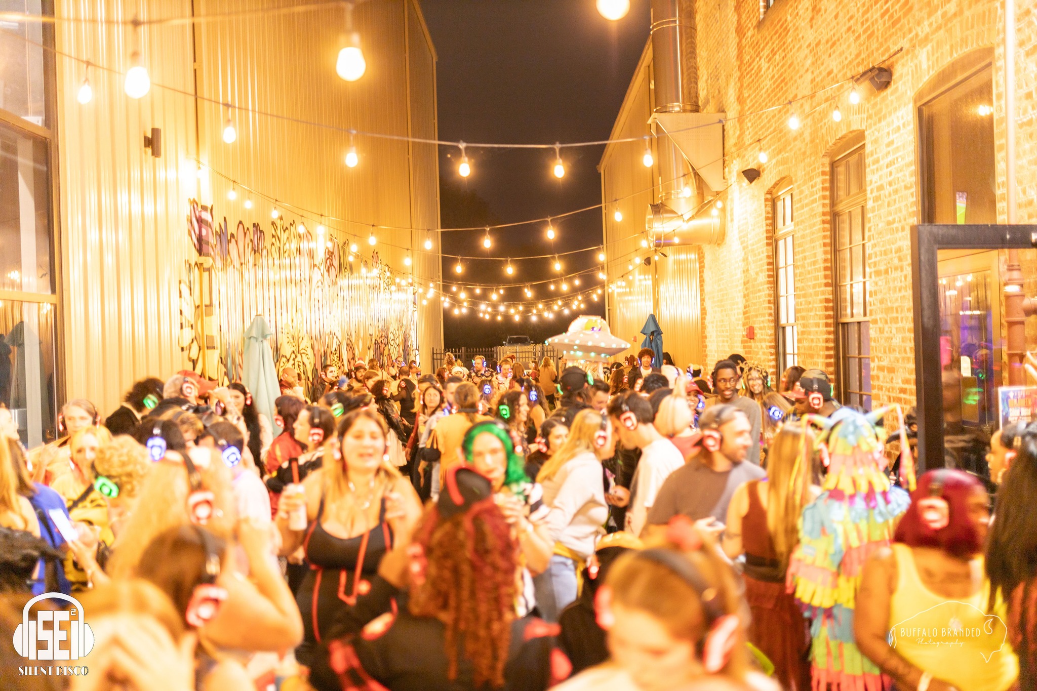 SE2 Silent Disco guests at Resurgence Brewing Company in Buffalo.