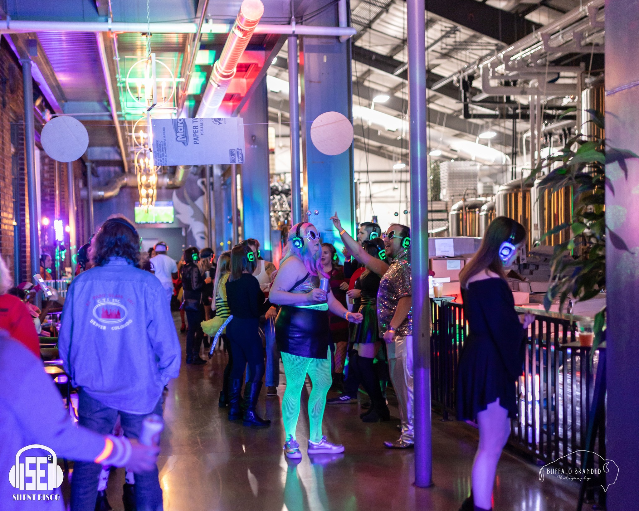 SE2 Silent Disco guests at Resurgence Brewing Company in Buffalo.