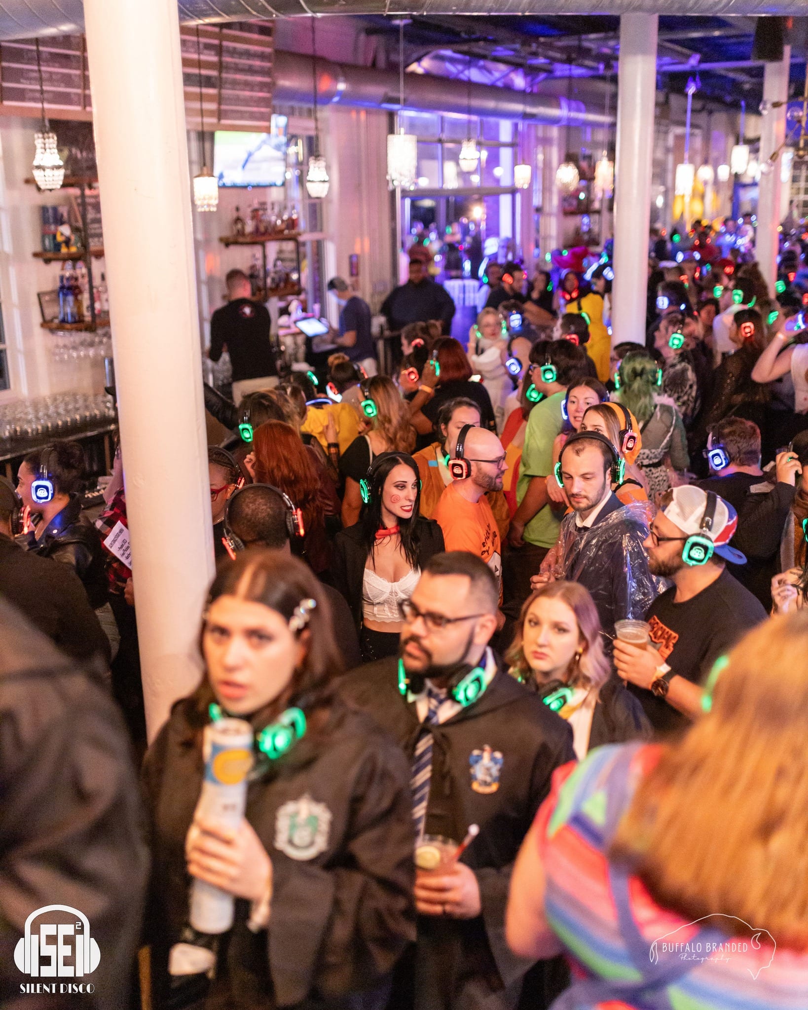 SE2 Silent Disco guests at Resurgence Brewing Company in Buffalo.
