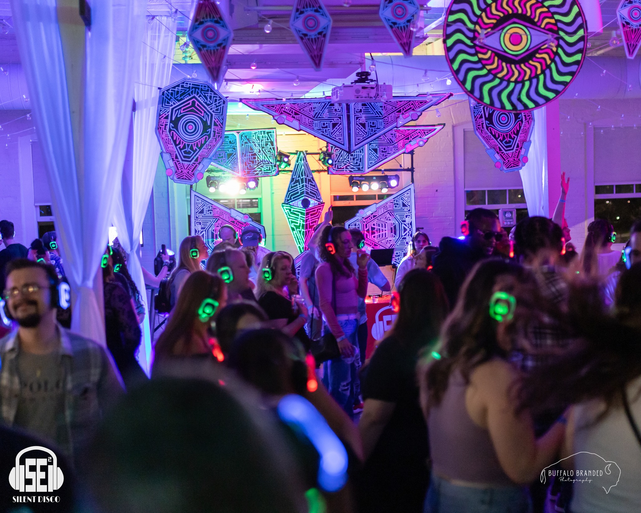 SE2 Silent Disco guests at Resurgence Brewing Company in Buffalo.
