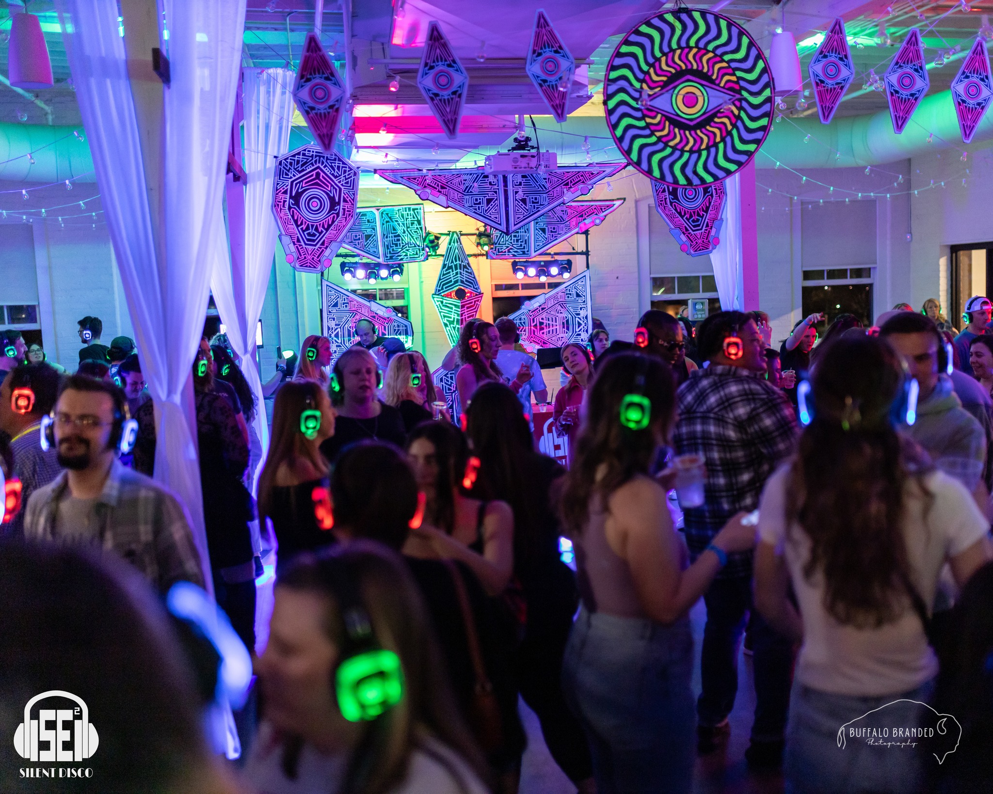 SE2 Silent Disco guests at Resurgence Brewing Company in Buffalo.