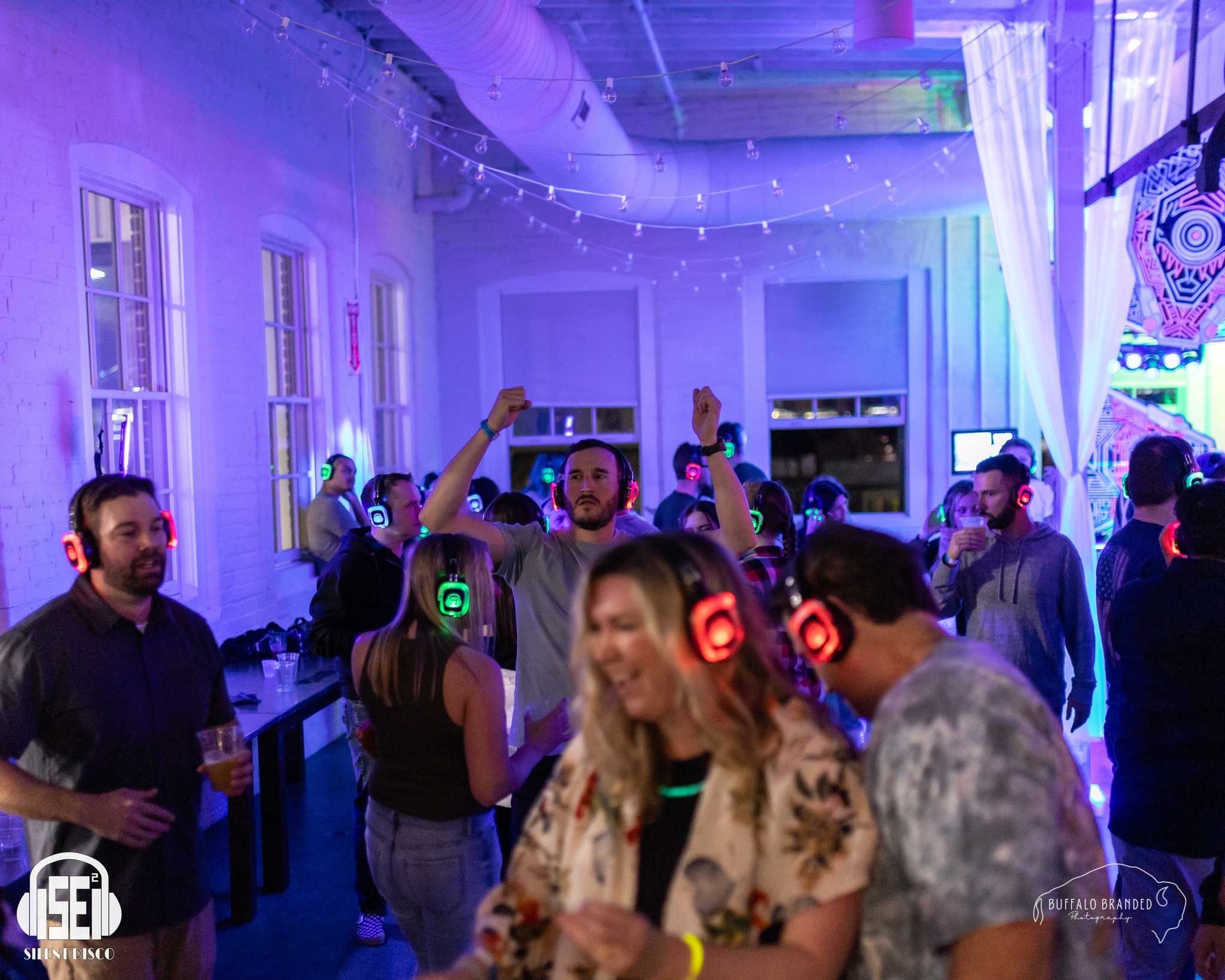 SE2 Silent Disco guests at Resurgence Brewing Company in Buffalo.