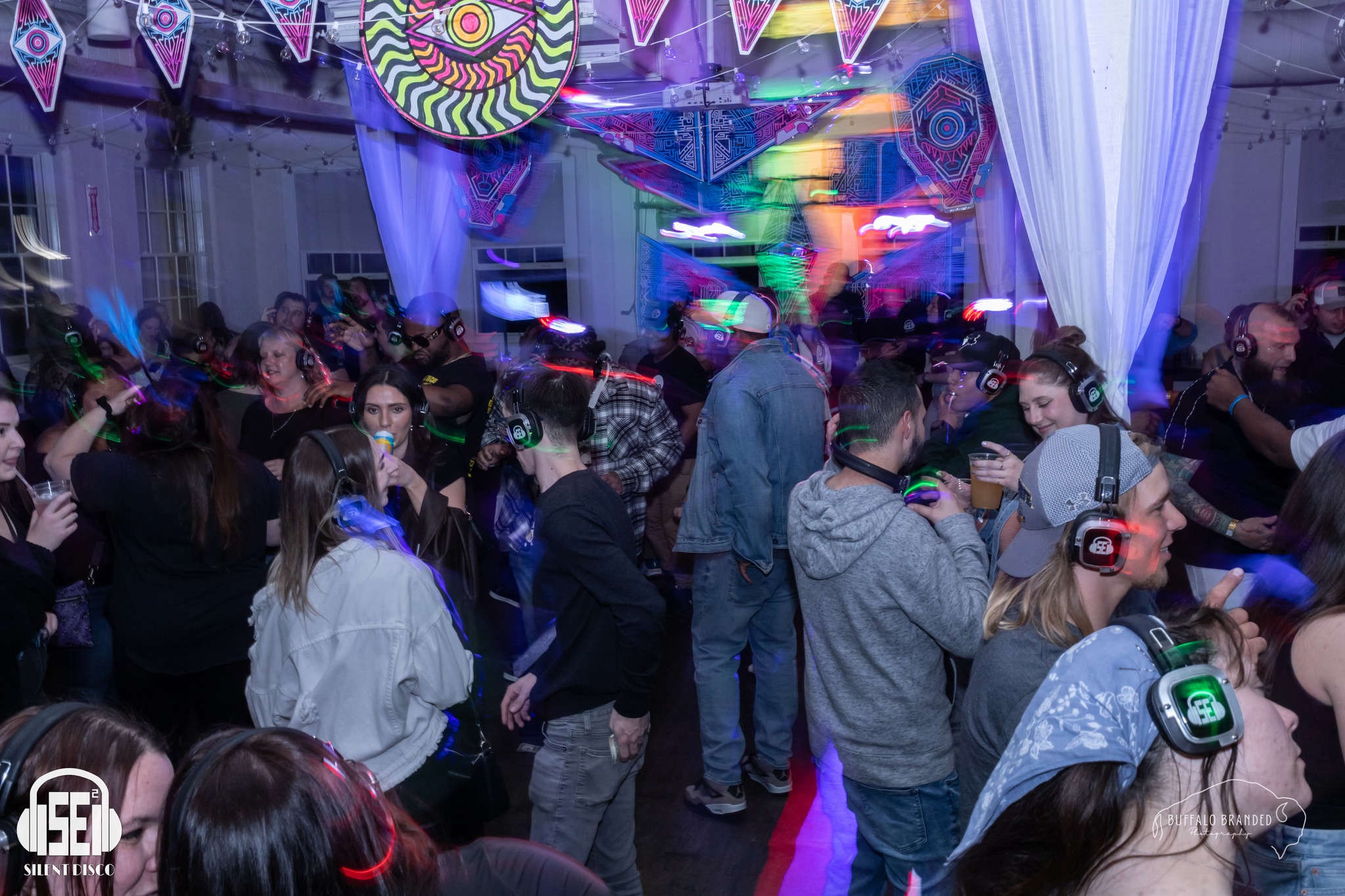 SE2 Silent Disco guests at Resurgence Brewing Company in Buffalo.