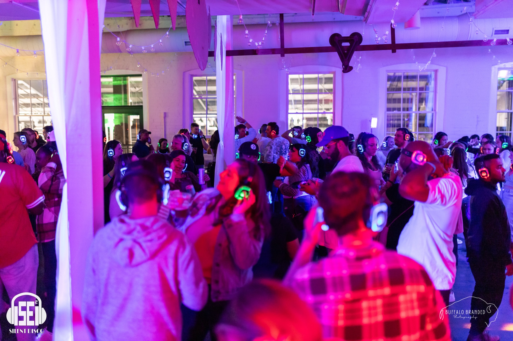 SE2 Silent Disco guests at Resurgence Brewing Company in Buffalo.