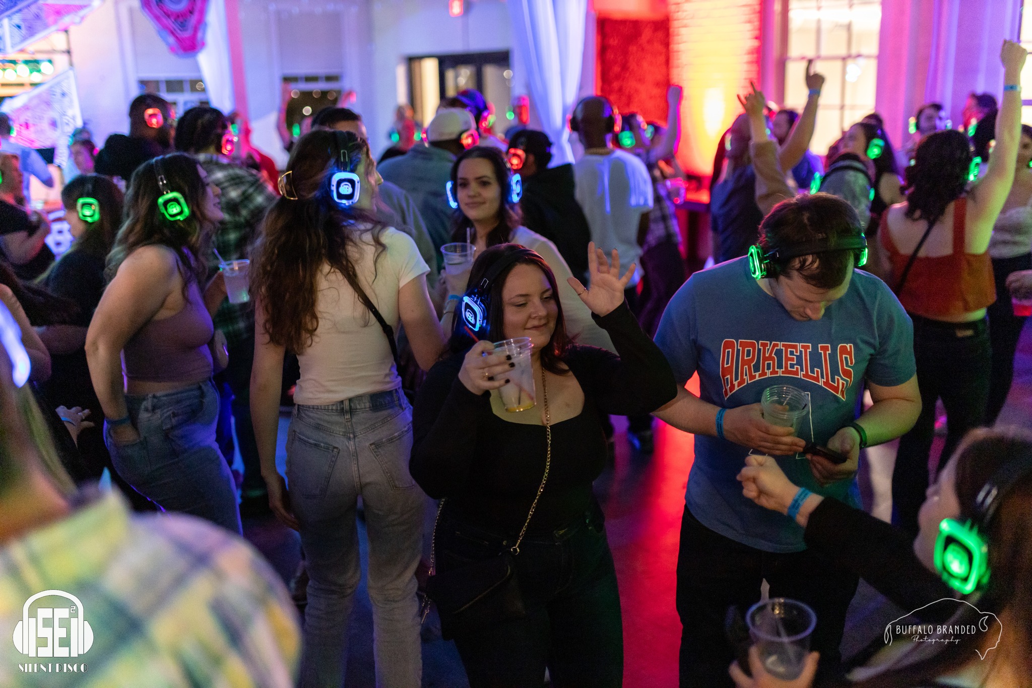 SE2 Silent Disco guests at Resurgence Brewing Company in Buffalo.