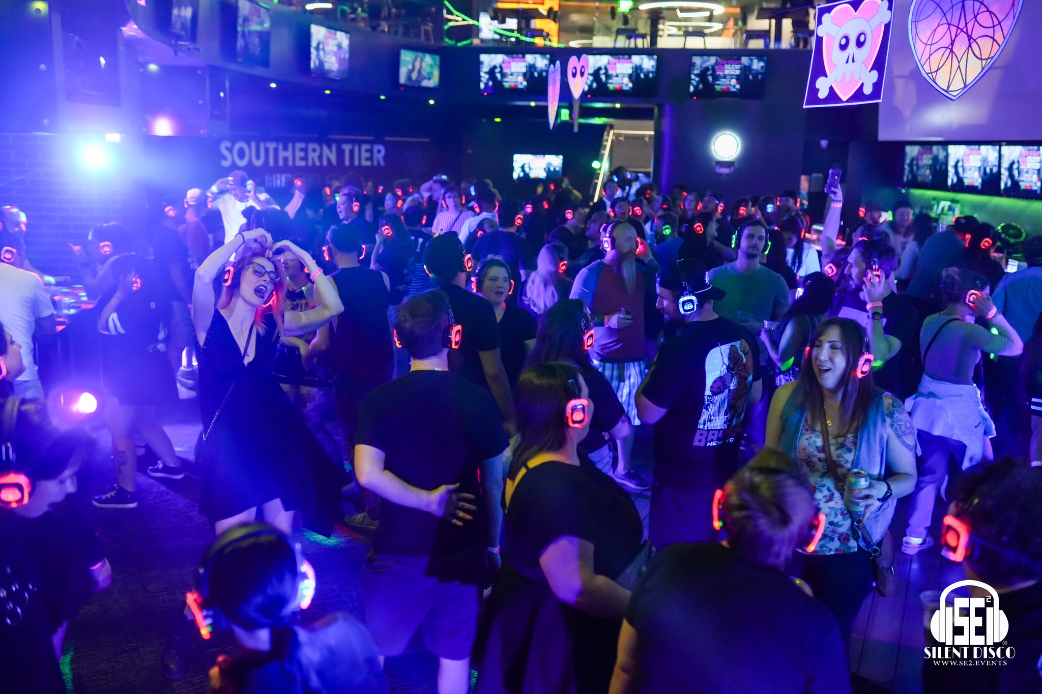 SE2 Silent Disco guests at Southern Tier Brewing Buffalo in Buffalo.