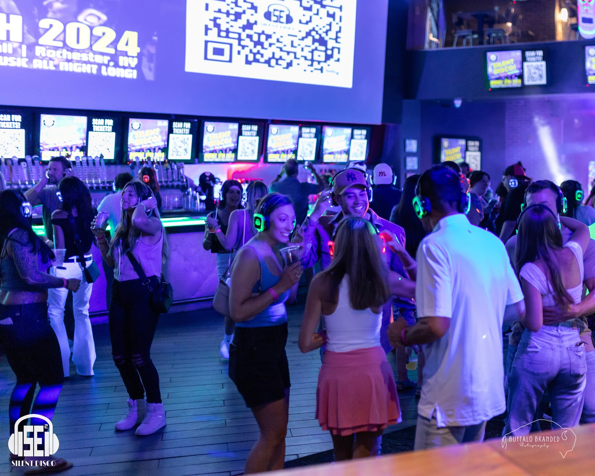 SE2 Silent Disco guests at Southern Tier Brewing Buffalo in Buffalo.